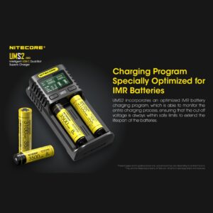 Nitecore UMS2 雙槽智慧快充充電器 USB-C - 圖片 4 Nitecore UMS2 雙槽智慧快充充電器 USB-C - 圖片 4