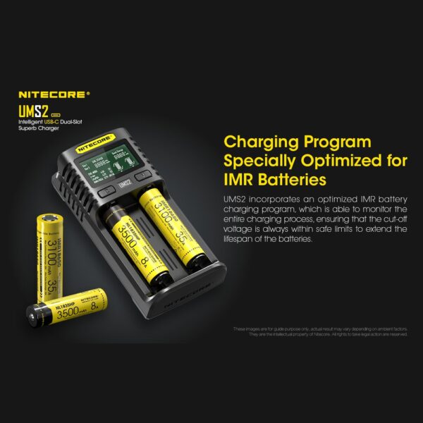 Nitecore UMS2 雙槽智慧快充充電器 USB-C - 圖片 4 Nitecore UMS2 雙槽智慧快充充電器 USB-C - 圖片 4
