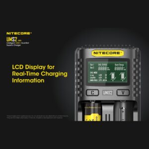 Nitecore UMS2 雙槽智慧快充充電器 USB-C - 圖片 5 Nitecore UMS2 雙槽智慧快充充電器 USB-C - 圖片 5